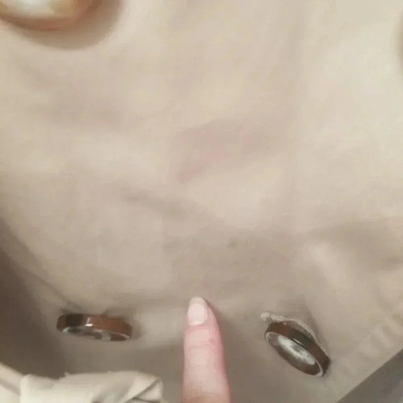 Micheal Kors  Tan Double Breasted Belted Trench Coat L - Picture 5 of 12